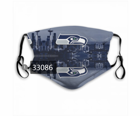 New 2021 NFL Seattle Seahawks #24 Dust mask with filter->nfl dust mask->Sports Accessory